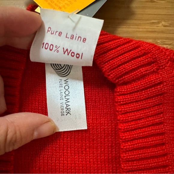 vintage deadstock ARMOR-LUX red wool cardigan made in France SMALL - Picture 9 of 9